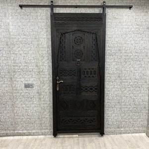 Authentic Moroccan Solid Door, Custom Barn Door, Handmade Berber Door, Wall Decor, Sliding barn wood door, Custom Door, Free shipping
