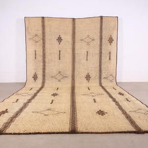 Tuareg leather mat, Tuareg reed mat, Vintage Tuareg rug, 265x465 CM, Berber Tuareg mat, Saharan nomadic rug, Berber decor, Free Shipping