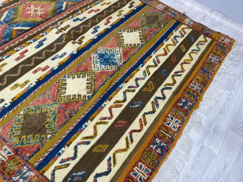 Moroccan Berber Rug, Fabulous Glaoui Carpet, Bohemian Rug, Area Rug, 196x307 Cm, Home Decor