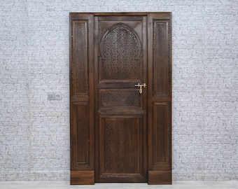 Authentic Moroccan Door, Handmade Berber Door, Wooden Door, Hand Craved Custom Door, Interior Door, Free shipping