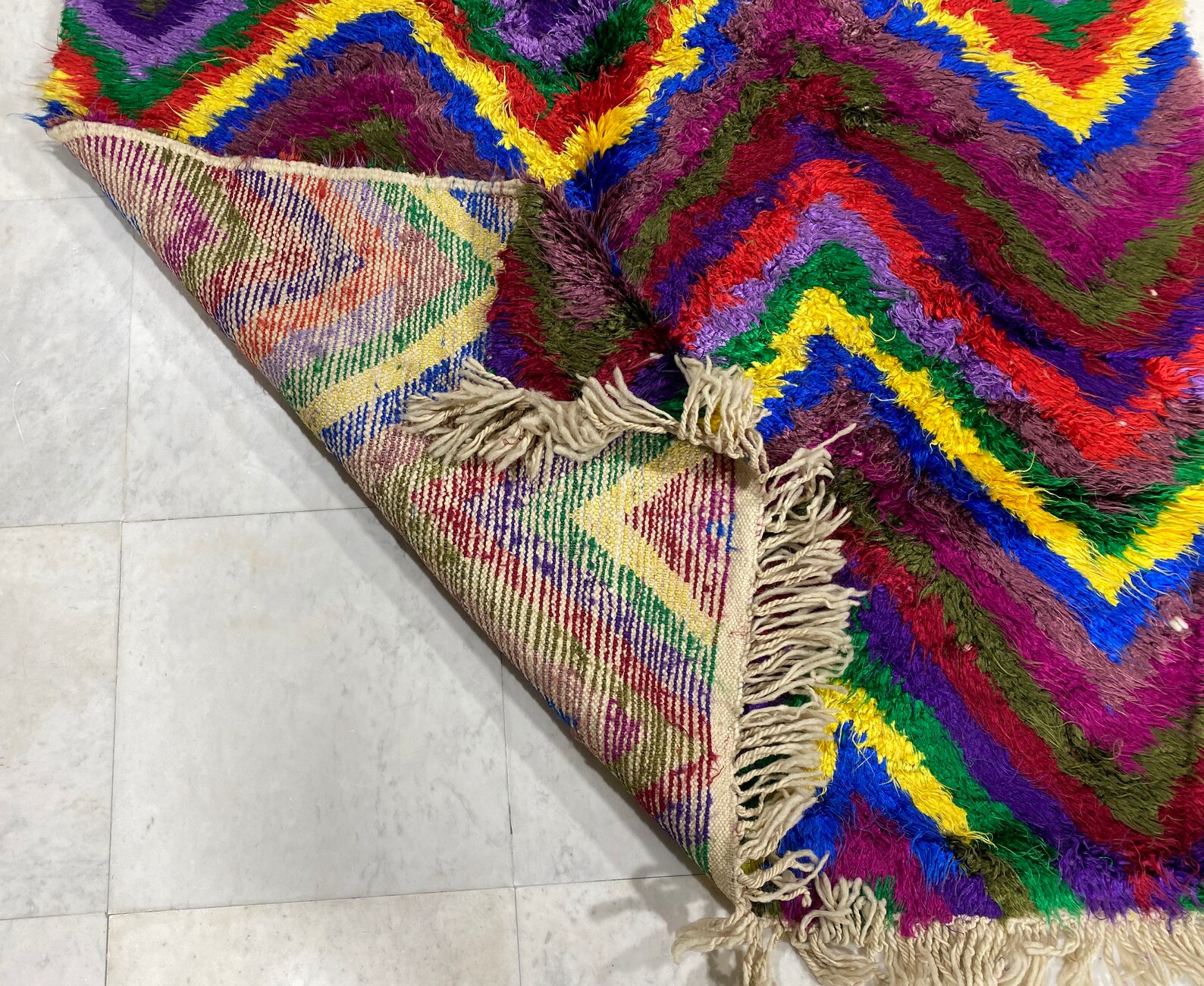 Multi Color Berber Rug Fantastic Moroccan Carpet Home Decor Etsy