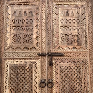 Custom moroccan door - Moroccan door - Moroccan traditional door - Berber door - Hand carved wood door - Walnut wood door - Home improvement
