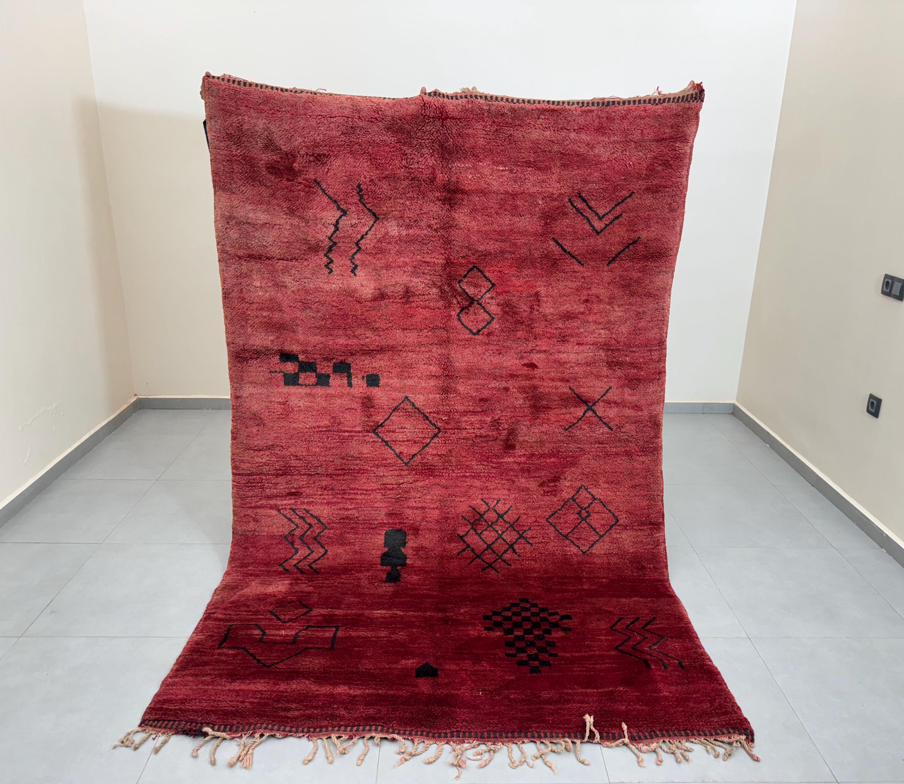 【新品/一点物】モロッコのベルベルラグ 108×53　No. 1 TheBerberTouch - Etsy 日本