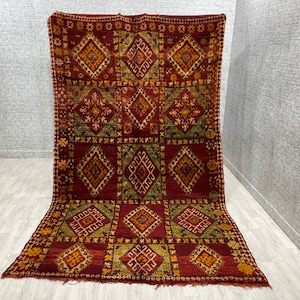 6x10 Feet, Vintage Moroccan Rug, Berber Carpet, Home Furniture, Red Rug, Free Shipping rug