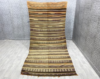 Vintage Boujaad Rug, Area Rug, Unique Moroccan Carpet, Home Decor, Bohemian Rug, Free Shipping  ( 163 x 358 CM )