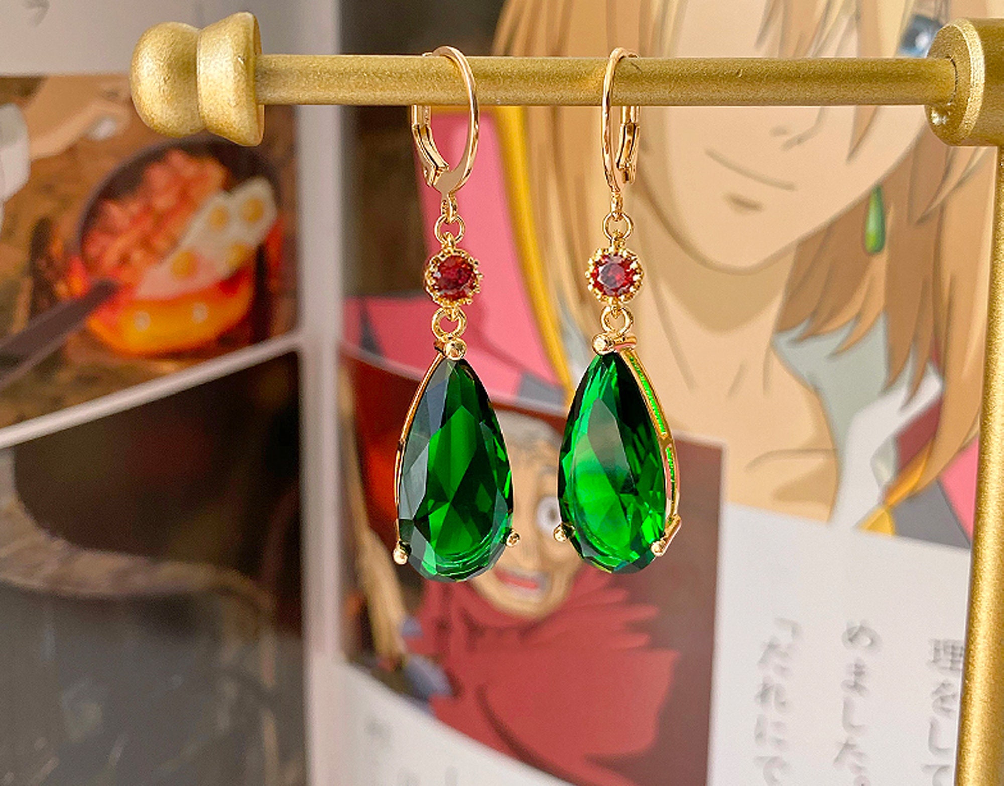 Howls moving castle howls earrings Clearance