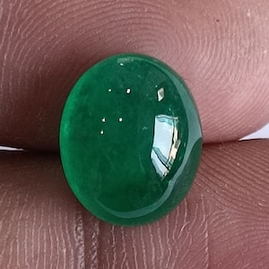 4.90CT, Natural Emerald Oval, Emerald Oval Cabochon, Natural Emerald Oval Cabochon, Oval Cabochon, Loose Emerald Cabochon, Emerald Cabochon.