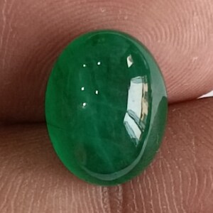 5.30CT, Natural Emerald Cabochon, Emerald Oval Cabochon, Natural Emerald Oval Cabochon, Loose Emerald Cabochon, Emerald Cabochon, Cabochon.