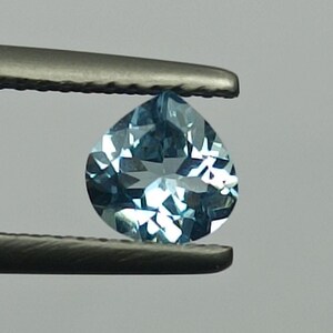 Natural Aquamarine Heart Shape, Aquamarine Heart Shape, Sky Blue Aquamarine Heart, Aquamarine, Faceted Aquamarine Heart, 0.55CT Aquamarine.