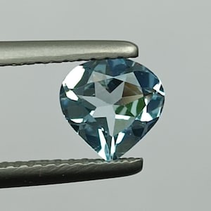 Natural Aquamarine Heart Shape, Aquamarine Heart Shape, Blue Aquamarine Heart Shape, Loose Aquamarine Heart, Faceted Aquamarine, 0.77CT.