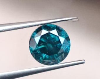 Natural Blue Diamond Round, Earth Mined Diamond, Blue Diamond Round, Loose Blue Diamond, Blue Diamond Round Cut, Natural Diamond 0.62CT.