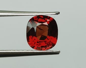 Almofada de Espinélio Vermelho Natural, 1,08CT, Almofada de Espinélio Vermelho, Espinélio Vermelho, Corte de Almofada de Espinélio Vermelho Solto, Espinélio Vermelho Natural, Almofada de Espinélio Birmanês