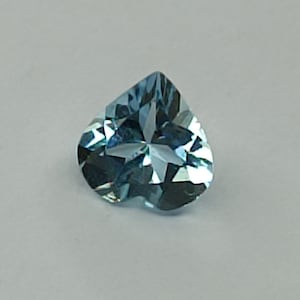Natural Aquamarine Heart Shape, Aquamarine Heart, Sky Blue Aquamarine Heart Shape, Loose Aquamarine Heart Shape, Faceted Aquamarine, 0.46CT.