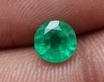 Natural Emerald Round, Emerald Round, Green Emerald Round, Faceted Emerald Round, Emerald Round Loose Stone, Emerald Round For Ring, Emerald