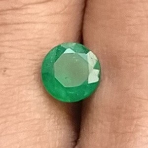 Natural Emerald Round,6 MM Emerald Round,Loose Emerald Round,Emerald Round,Emerald Round For Ring,Faceted Emerald Round,Emerald Round 1CT.