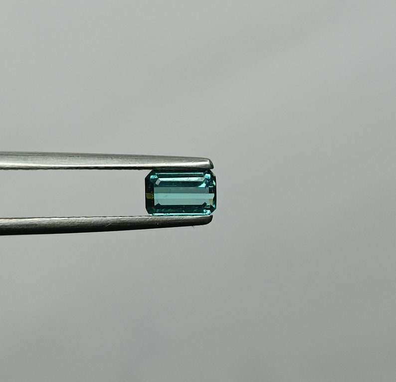 Natural Bluish Tourmaline Emerald Cut