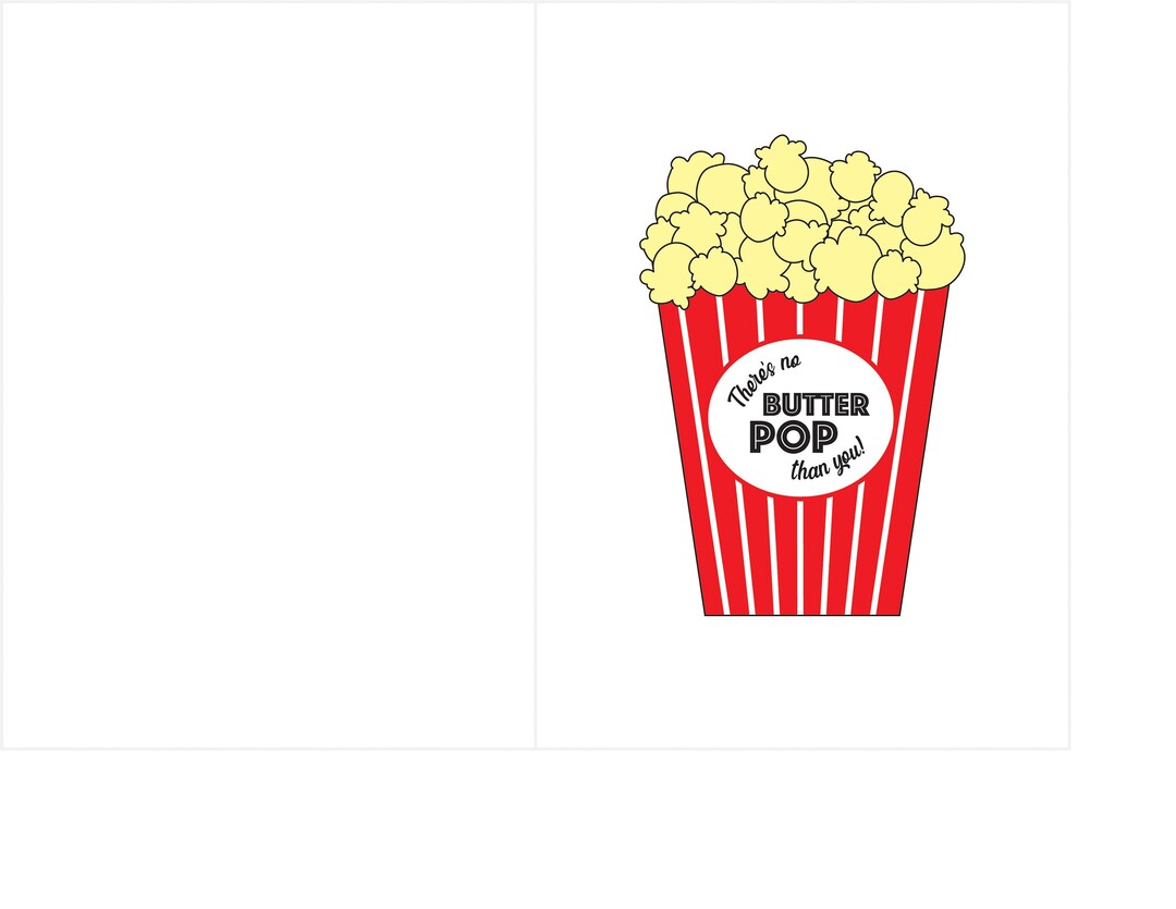 Popcorn Father's Day Blank Card Digital Download Etsy
