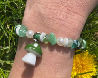 Green Mushroom bracelet