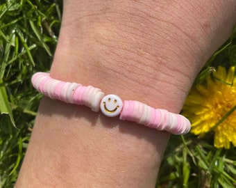 Clay Armband mit Smiley (mehrere Farben)