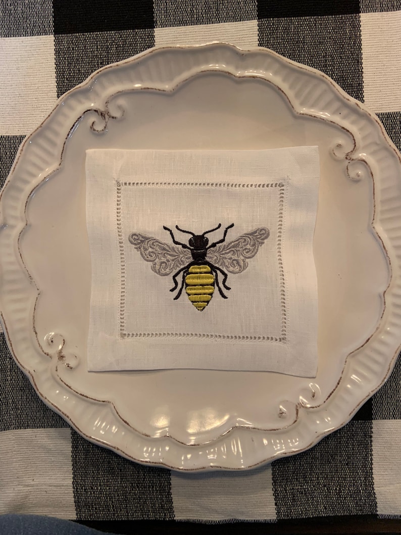 ButterbeanGifts Linen Cocktail Napkin