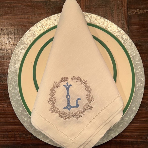 Antique Monogrammed Linens Etsy