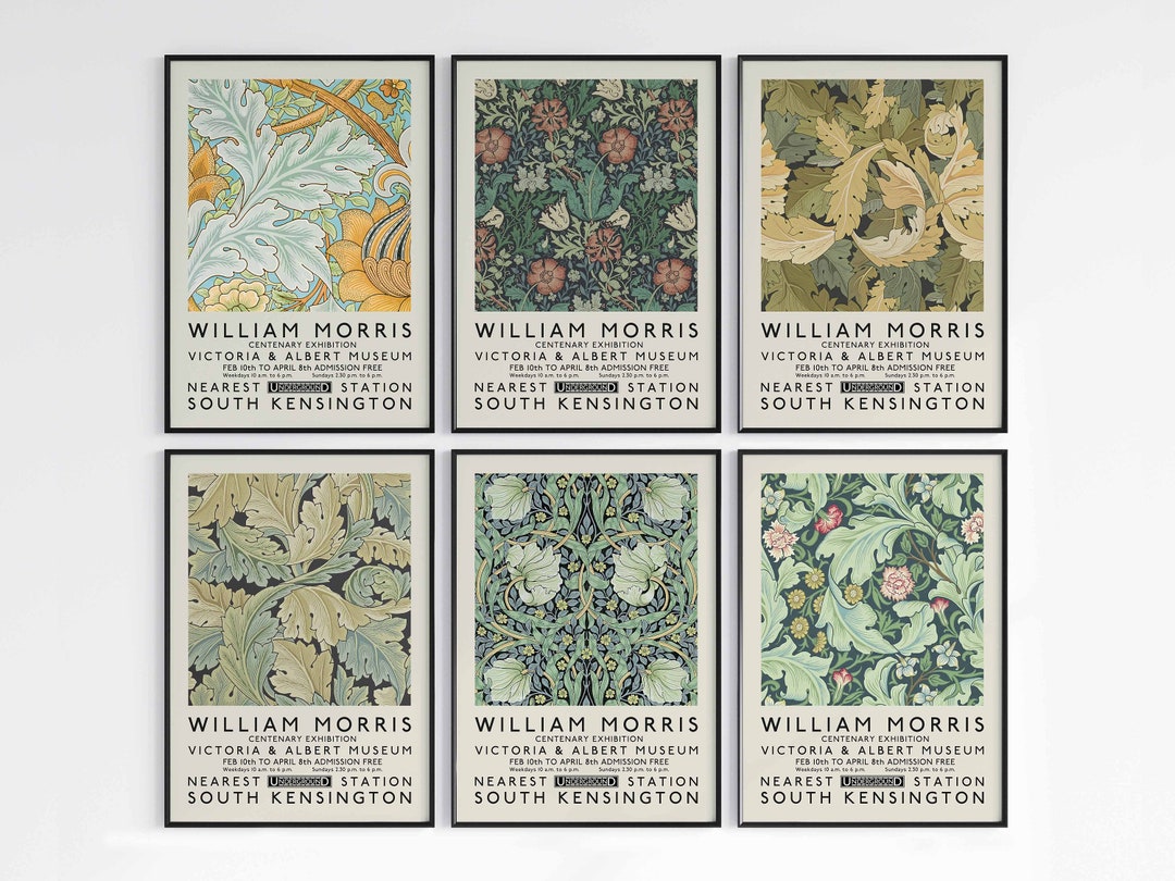 William Morris Poster Set 11, Vintage Art, Home/wall Decor, Period ...