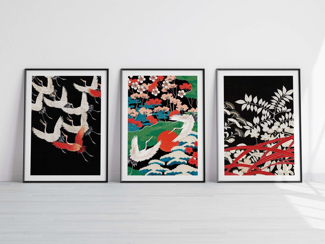 Vintage Japanese Exhibition Posters, Japanese Art Prints, Traditional