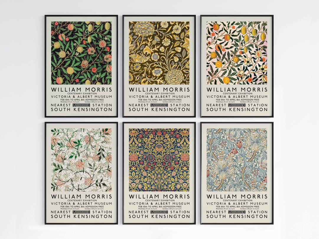 William Morris Poster Set 12, Vintage Art, Home/wall Decor, Period ...