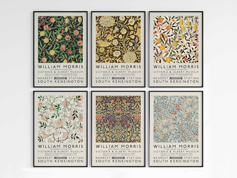 William Morris Poster Set 12 Vintage Art Home/wall Decor - Etsy UK