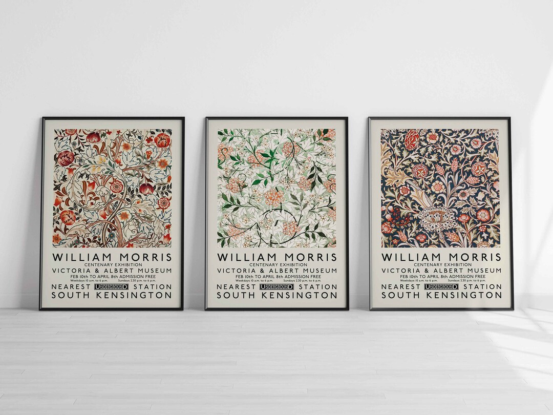 William Morris Poster Set, Vintage Art, Home/wall Decor, Wall Hanging ...