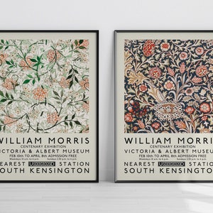 Conjunto de pósteres de William Morris, arte vintage, decoración de pared/hogar, tapiz, patrones, impresión de William Morris, póster de la exposición de William Morris
