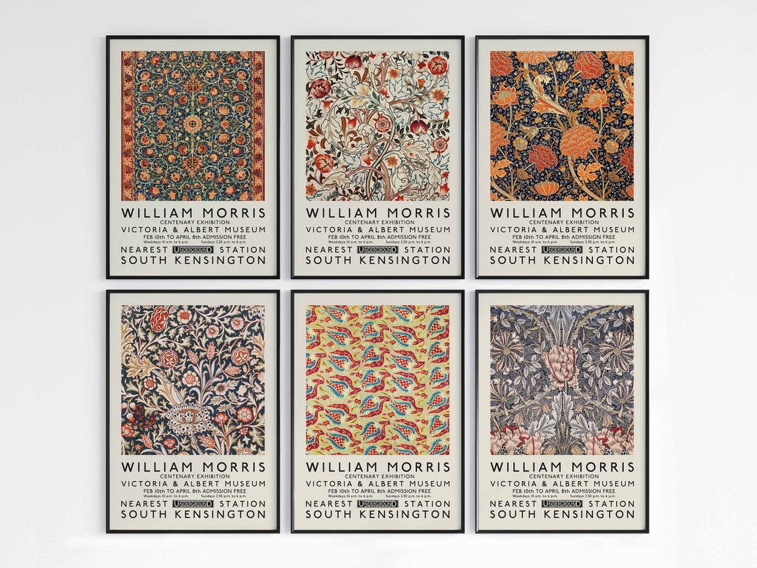 William Morris Poster Set 8, Vintage Art, Home/wall Decor, Period, Wall ...