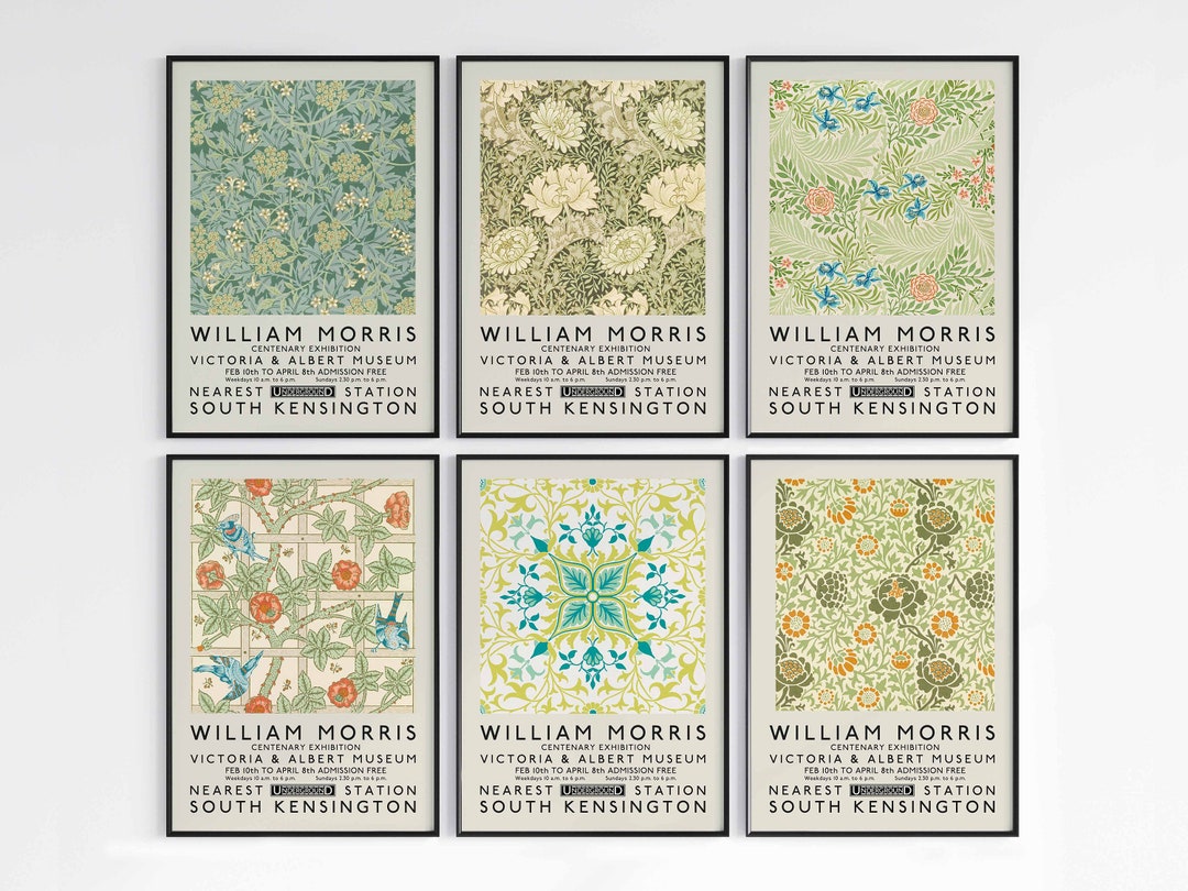 William Morris Poster Set 7, Vintage Art, Home/wall Decor, Period, Wall ...
