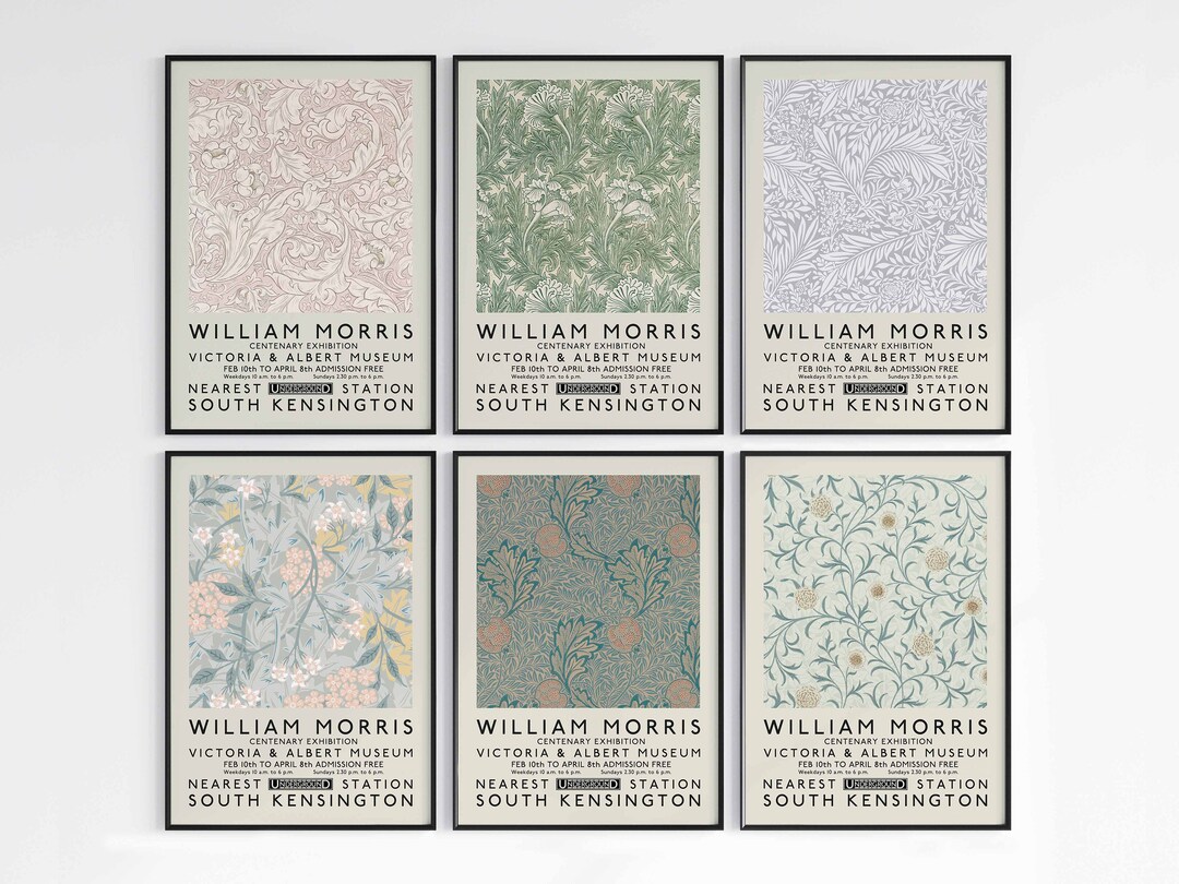 William Morris Poster Set 9, Vintage Art, Home/wall Decor, Period, Wall ...