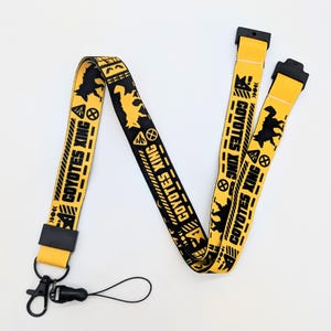 COYOTES XING Lanyard - 18 Inch Double Sided Reversible Key & Badge Holder For Fashion Office Tech Caution Roadsign Cryptid