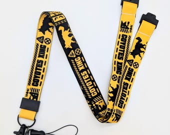COYOTES XING Lanyard - 18 Inch Double Sided Reversible Key & Badge Holder For Fashion Office Tech Caution Roadsign Cryptid