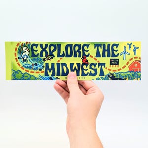 Erkunden Sie den Midwest-Autoaufkleber - 10-Zoll-Matter Reise-Natur wasserdichter Vinylaufkleber für Autos