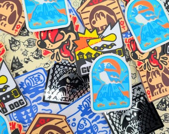 Vinyl Stickers - 3” Waterproof Cartoon Adhesive for Water Bottle Computer & Car