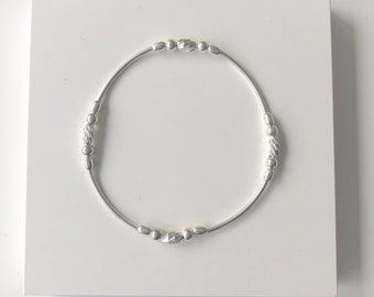 Sterling Silver Tube Bangle Bracelet