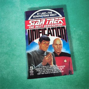 Star Trek The Next Generation Unification Vintage 90s Sci Fi Paperback Novel Based On The Hit Television Episode