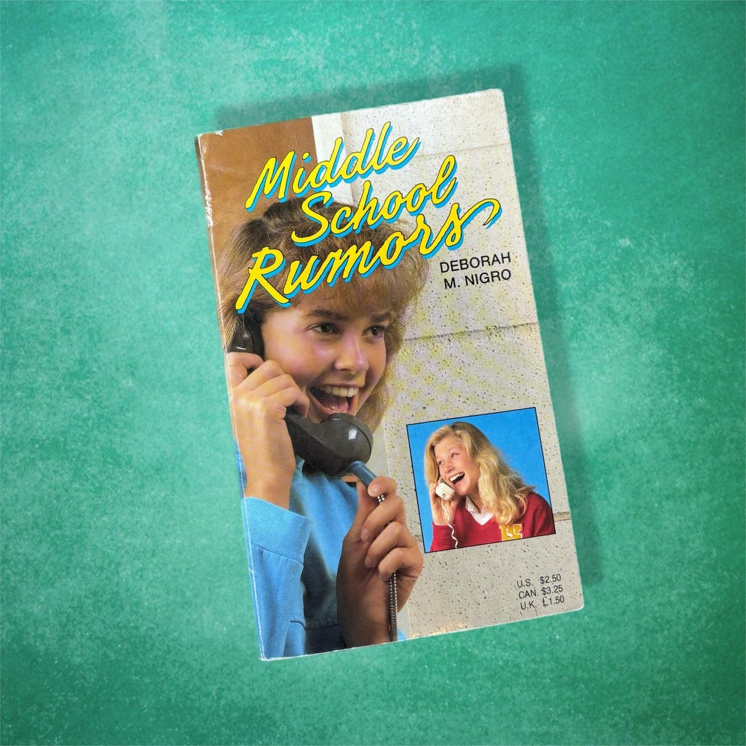 Middle School Rumors Vintage 80s YA Fiction Paperback Book - Etsy