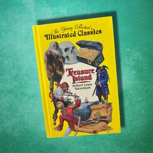 La isla del tesoro, de Robert Louis Stevenson, libro de tapa dura vintage de 1996, ilustrado por los jóvenes coleccionistas