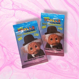 2 Pacotes De Norfin Trolls Vintage 90s Collectible Series One Trading Cards, Presente Nostálgico, Presentes Bonitos Para Ela
