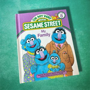 Vintage Sesame Street Hardcover Book: My Family, 1989 Edition