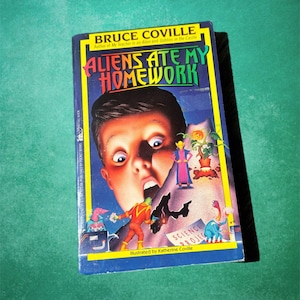Aliens Ate My Homework By Bruce Coville Vintage 90s Nostalgic Kids Sci-Fi Book
