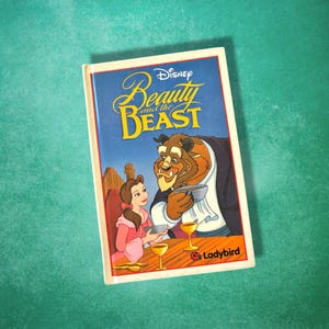 Vintage 90er Jahre Disney Schöne und das Biest Hardcover Marienkäfer Kinder Illustriertes Mini Bilderbuch