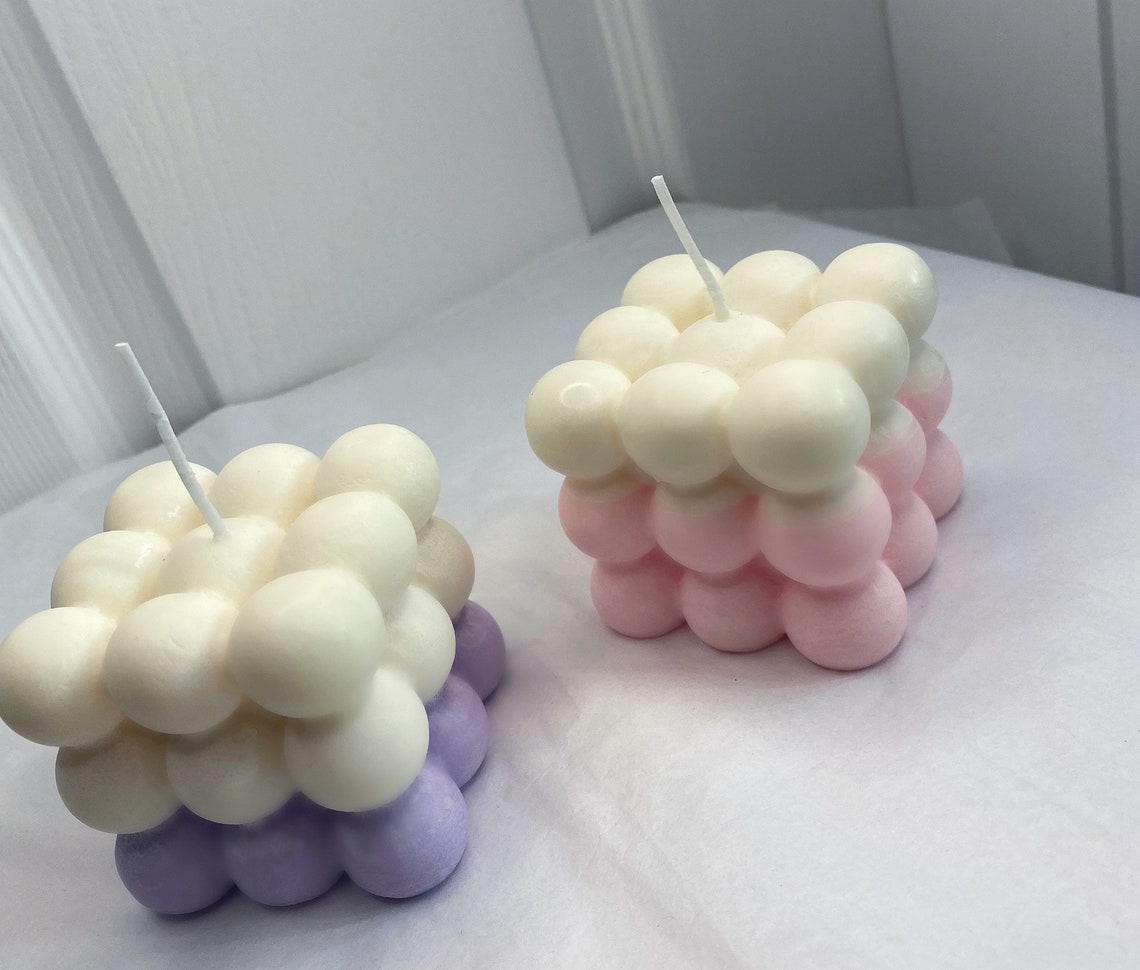 Two Bubble Candles Etsy