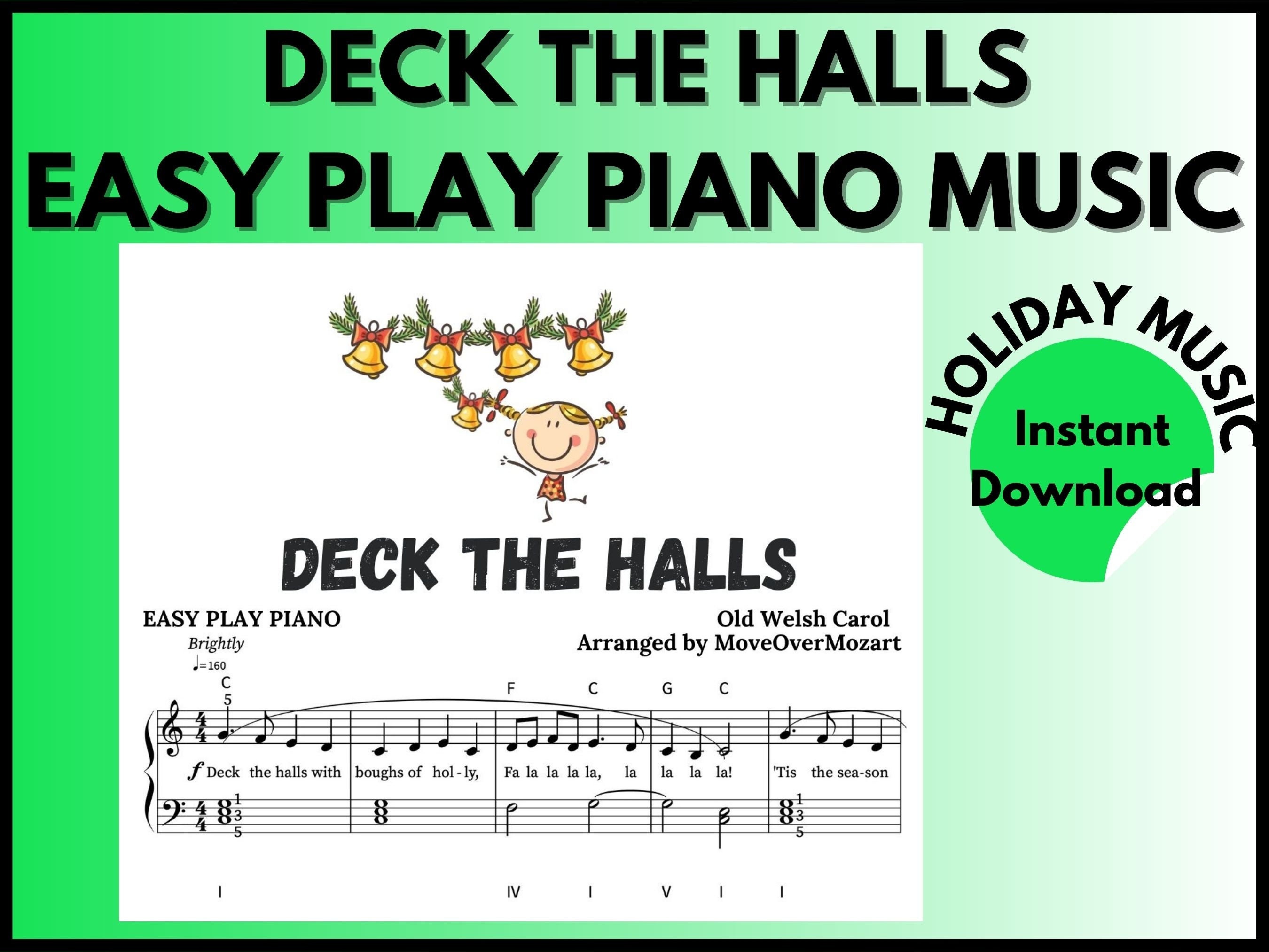 Deck the Halls C major Sheet music for Piano (Solo) Easy