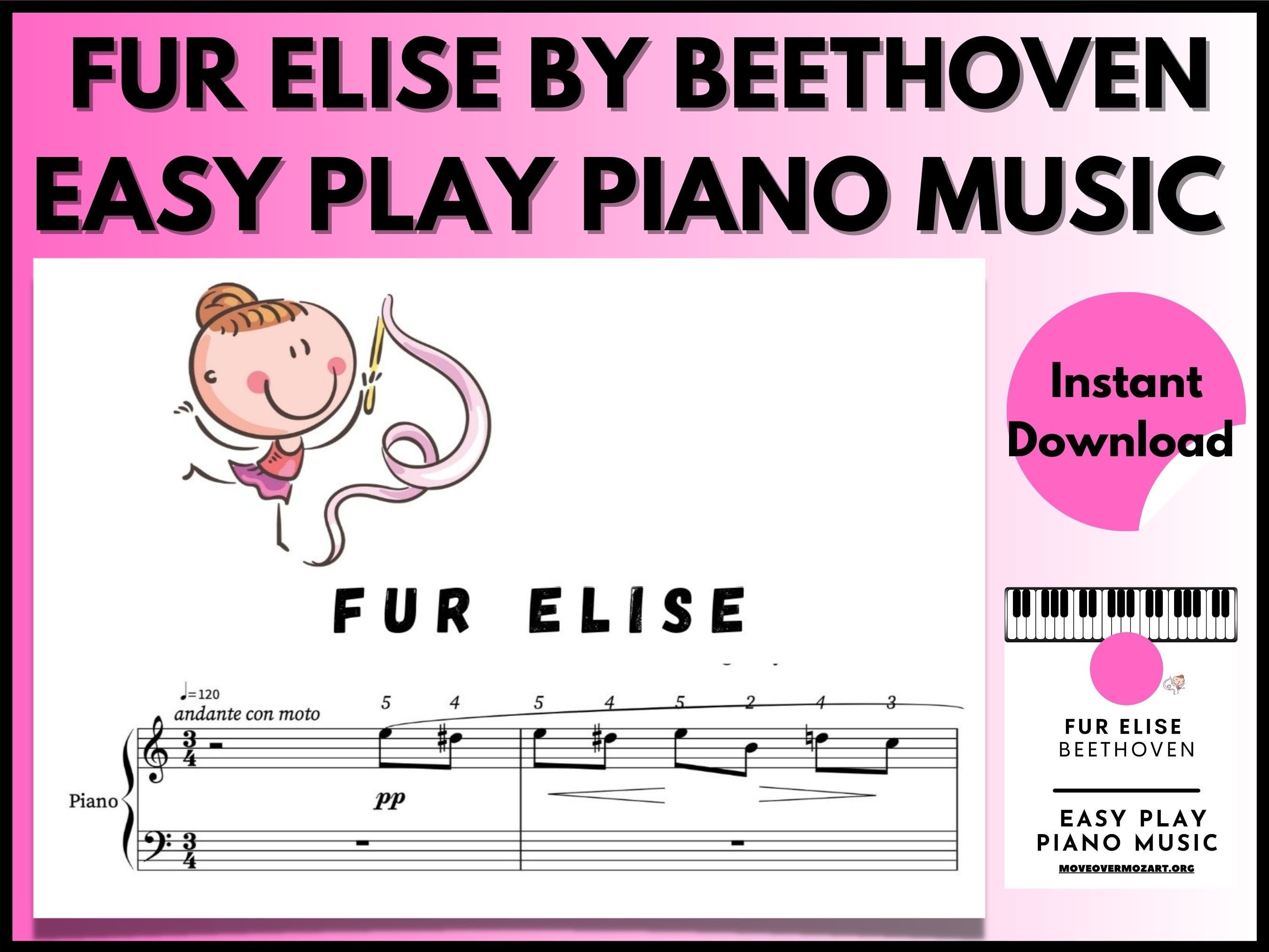 fur elise piano sheet music for beginners with letters