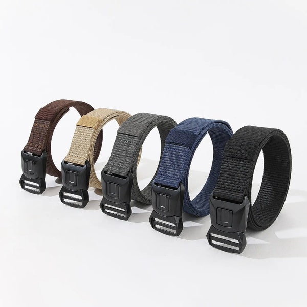 Quick Button Release Buckle Tactical Belt